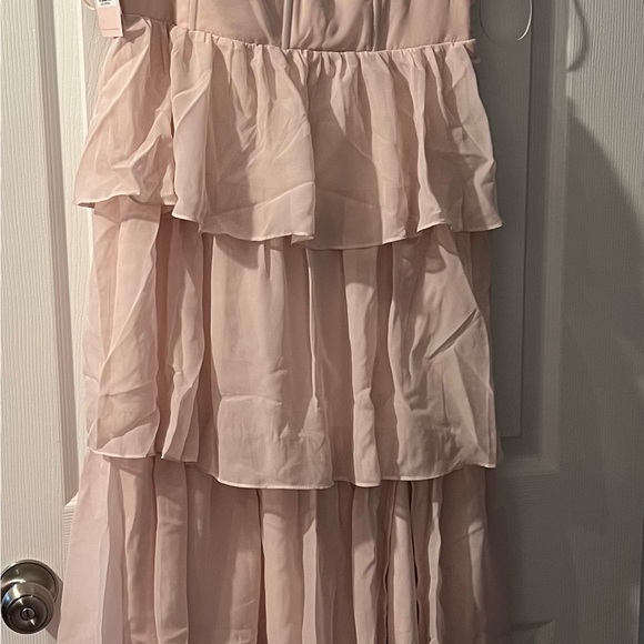 LOLA DRESS CHIFFON PALE BLUSH - Picture 8 of 8